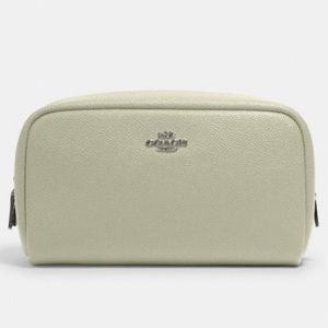 Coach Green Small Boxy Cosmetic Case.